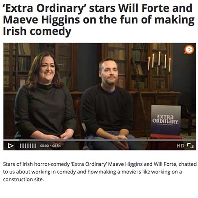‘Extra Ordinary’ stars Will Forte and Maeve Higgins on the fun of making Irish comedy